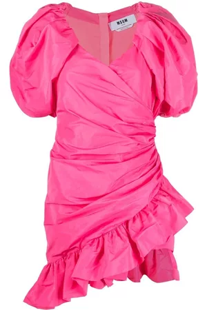 Msgm Vestido corto con detalle de volantes
