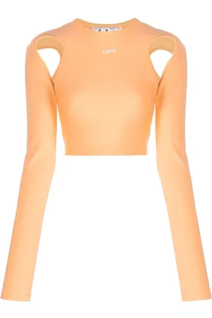 OFF-WHITE Top corto de manga larga