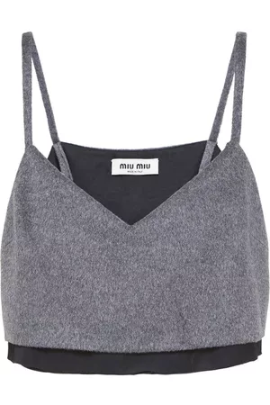 Miu Miu Top corto de velour