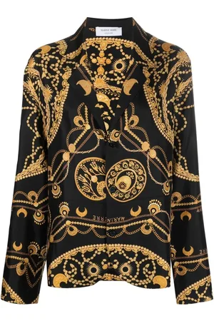 Marine Serre Camisa con cadena estampada