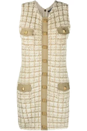 Balmain Vestido de tweed sin mangas