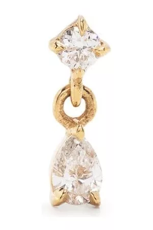 Lizzie Mandler Pendiente Mix Matched en oro amarillo de 18kt con diamantes
