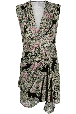 IRO Vestido corto con motivo de cachemira