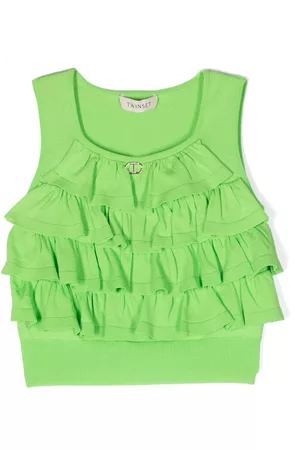 Twin-Set Blusa sin mangas con detalle fruncido