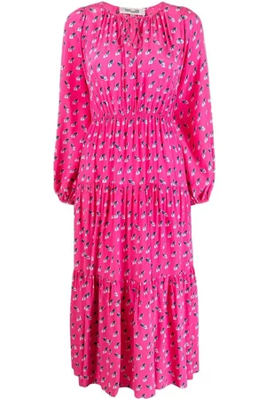 Diane von Furstenberg Vestido midi con cuello redondo