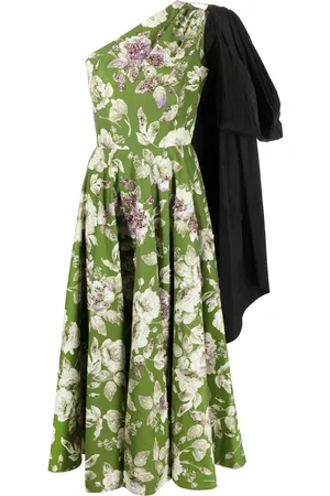Erdem Vestido midi floral asimétrico