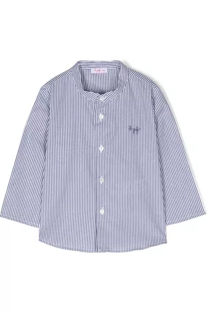 Il gufo Camisa a rayas con logo bordado