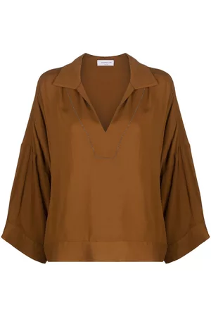 Fabiana Filippi Blusa con cuello en V y manga larga