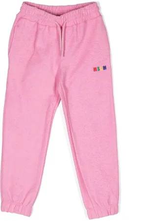 Msgm Pantalones de chándal con logo bordado