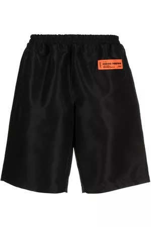 Heron Preston Pantalones cortos de chándal con parche del logo