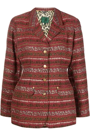 Jean Paul Gaultier Blazer con botones y estampado gráfico 1990
