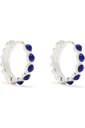 Dower and Hall Aros huggie con aplique de lapislázuli