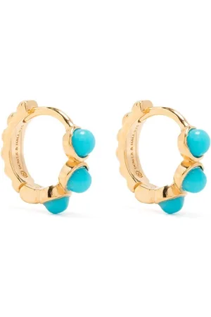 Dower and Hall Aros con aplique de turquesa
