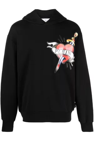 Philipp Plein Sudadera con capucha y estampado Heart & Dagger
