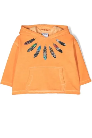 MARCELO BURLON Sudadera con capucha y motivo de plumas
