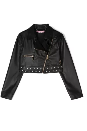MISS BLUMARINE Chaqueta biker con logo bordado