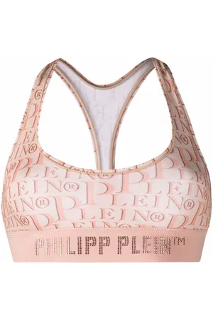 Philipp Plein Sujetador con logo y apliques