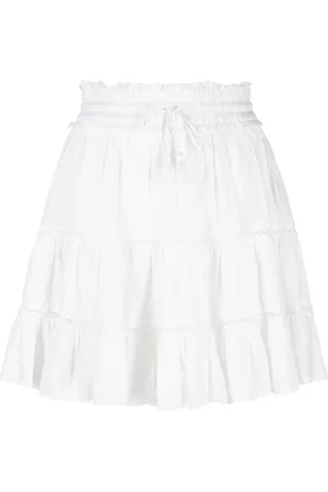 Falda corta blanca con volante - Mujer - PV2020