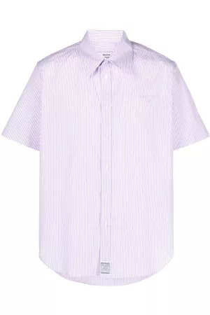 MARTINE ROSE Camisa con logo bordado y rayas
