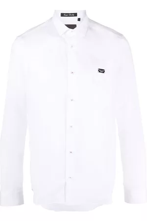 Philipp Plein Camisa Gothic Banner de manga larga