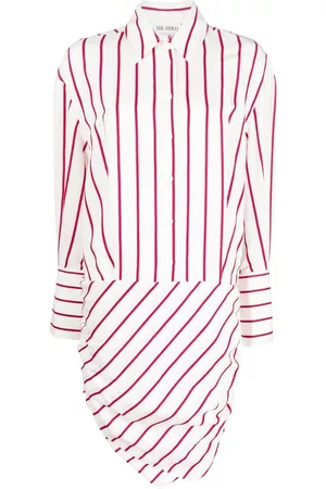 The Attico Vestido Hatty a rayas drapeado