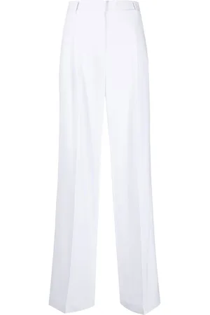 Pantalones De Talle Alto De Color Blanco Tienda Online, 44% OFF