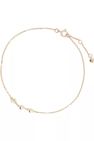 Dinny Hall Pulsera Trio of Folded Hearts en oro amarillo de 10kt