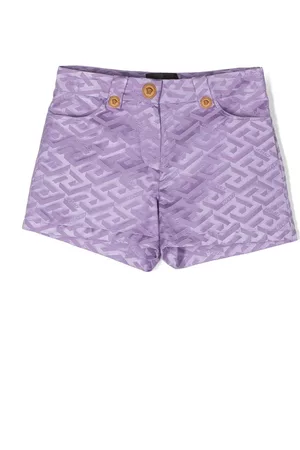 VERSACE Pantalones cortos La Greca con logo en jacquard