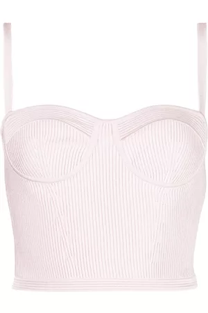 Alexander McQueen Top corto tipo bustier