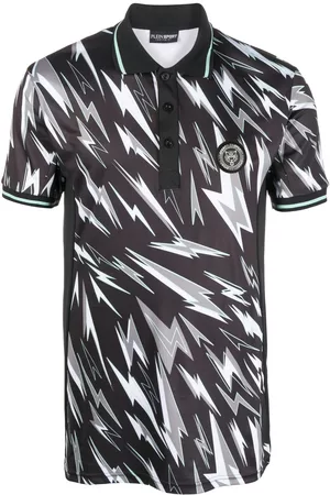 Philipp Plein Polo con motivo de rayo