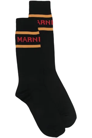 Marni Calcetines con logo y ribete en contraste