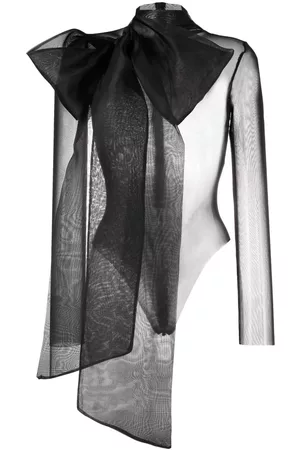 Atu Body Couture Body semitranslúcido con lazo