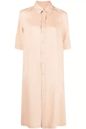 Jil Sander Vestido camisero midi de manga corta