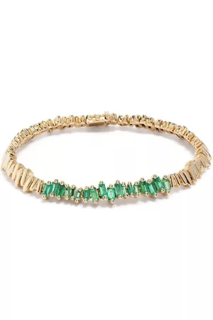 Suzanne Kalan Pulsera New ID en oro amarillo de 18kt con esmeralda
