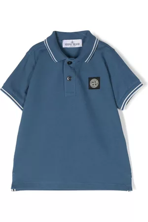 Stone Island Polo con parche y logo Compass