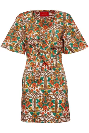 La DoubleJ Vestido Peek-A-Boo corto con estampado floral