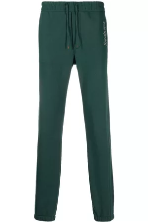 Saint Laurent Pantalones de chándal con logo bordado