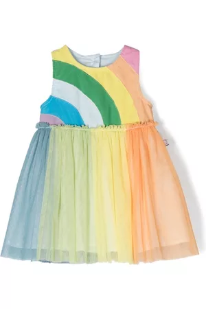 Stella McCartney Vestido con rayas de arcoíris