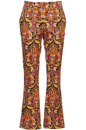 La DoubleJ Pantalones acampanados con motivo geométrico