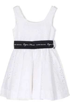 Lapin House Vestido con franja del logo