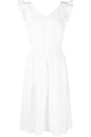 Paul Smith Vestido con volantes y detalle bordado