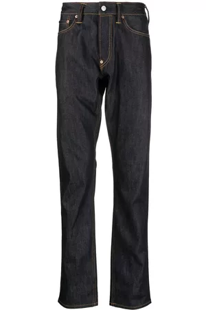 Evisu Vaqueros slim de talle bajo