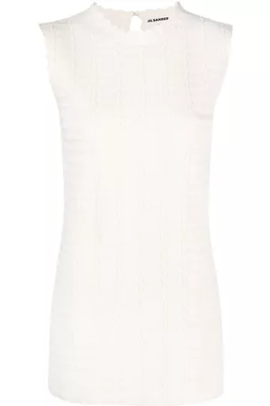 Jil Sander Sudadera sin mangas con motivo en zigzag