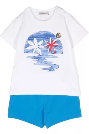 Moncler Conjunto con motivo de palmera