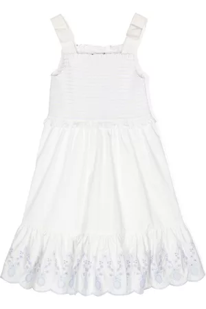 Self-Portrait Vestido con bordes bordados