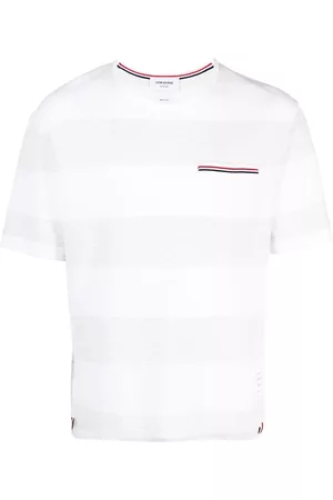 Thom Browne Camiseta a rayas con bolsillo RWB