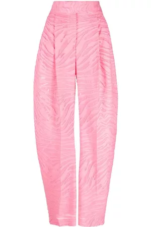 The Attico Pantalones Gary con motivo de cebra