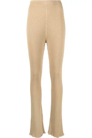 Nanushka Pantalones de canalé acampanados