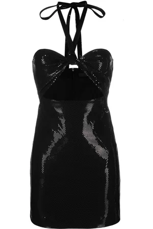 ROTATE Vestido corto con cuello halter
