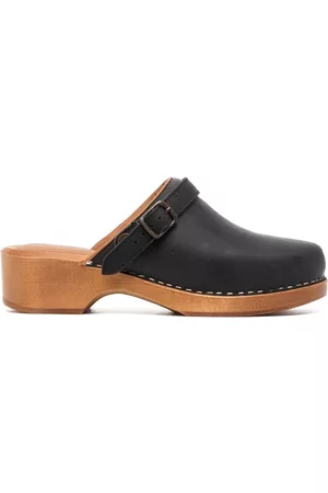 RE/DONE Zuecos con plataforma de madera